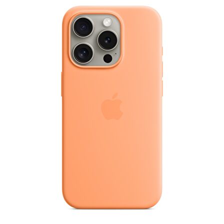 APPLE IPHONE 15 PRO SILIKON MAGSAFE KILIF TURUNCU SORBE