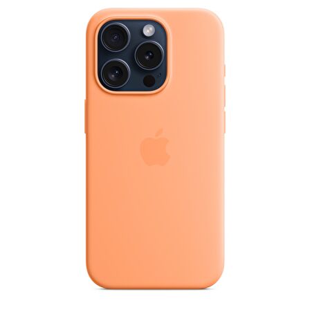 APPLE IPHONE 15 PRO SILIKON MAGSAFE KILIF TURUNCU SORBE