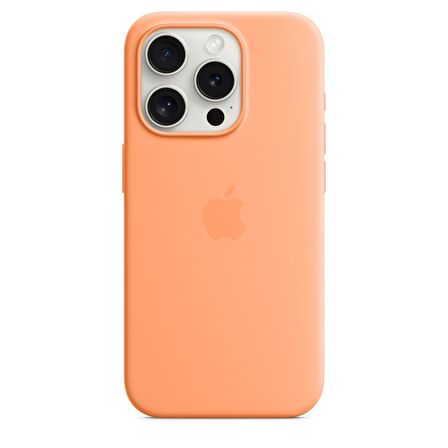 APPLE IPHONE 15 PRO SILIKON MAGSAFE KILIF TURUNCU SORBE
