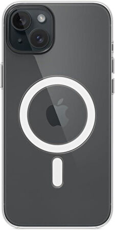 iPhone 15 Plus için MagSafe özellikli Şeffaf Kılıf Teşhir