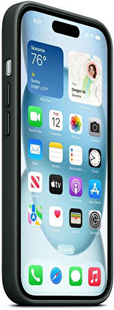 iPhone 15 MagSafe Özellikli Mikro Dokuma Kermes Meşesi Kılıf MT3J3ZM/A Teşhir