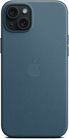 Apple iPhone 15 Plus için MagSafe özellikli Mikro Dokuma Kılıf - Pasifik Mavisi Teşhir