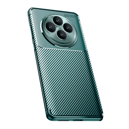 Gpack Oppo Reno 11FS uyumlu Kılıf Negro Karbon Görünümlü Silikon