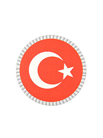 Türkiye Bayrak Yuvarlak - Cırt - Patch - Peç - Arma - 8 cm