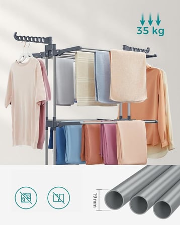 SONGMICS 4 Katlı Çamaşır Kurutma Askısı Standı - TEŞHİR