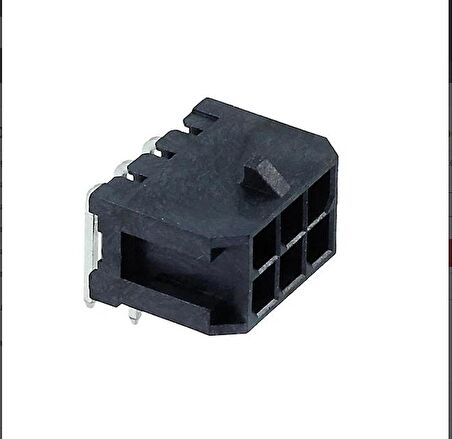 6 Pin Micro Fit 3.0 mm Konnektör Kart Tipi 90 derece