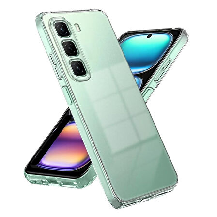 Gpack İnfinix Hot 50 Pro 4G uyumlu Kılıf Süper Silikon Kamera Korumalı Şeffaf