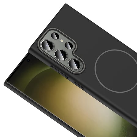 Gpack Samsung Galaxy S23 Ultra uyumlu Kılıf M-Safe Şarj Özellikli Ruby Kapak