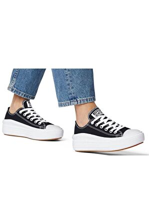 Convers CHUCK TAYLOR ALL STAR MOVE CANVAS PLATFORM Kadın Günlük Spor Ayakkabı 570256CSiyah-Byz