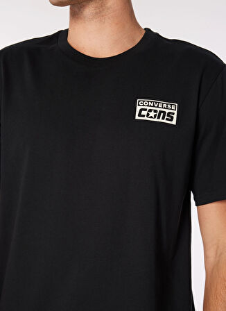 Converse CONS SS TEE BLACK Siyah Erkek Yuvarlak Yaka Regular Fit Baskılı T-Shirt