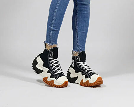 Converse Run Star Motion Canvas Platform Kadın Platformlu Günlük Ayakkabı 171545C Siyah
