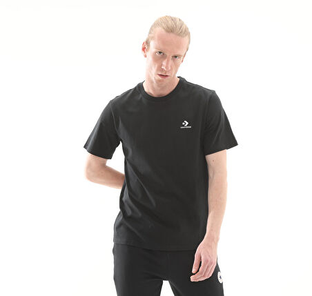 10023876-001 Converse Go-To Embroıdered Star Chevron Standard Fıt T-Shırt T-Shirt Siyah