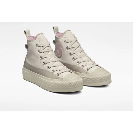 Converse A04262C Chuck Taylor All Star Lift Platform Kadın Bej Sneaker Günlük Spor Ayakkabı