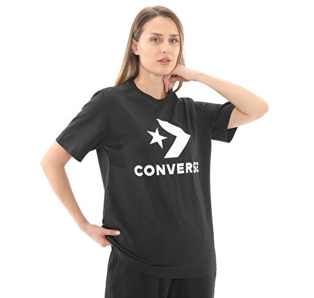 10025458-001 Converse Go-To Star Chevron Logo Standard-Fıt T-Shırt T-Shirt Siyah