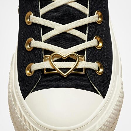 Converse Chuck Taylor All Star Lift Hearts Kadın Siyah Sneaker