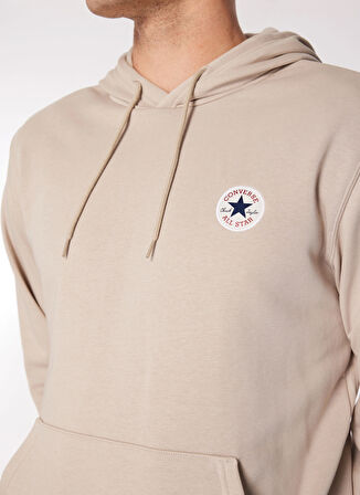 Converse CORE CHUCK PATCH HOODIE FT PAPYRUS Bej Kadın Lastikli Paça Lastikli Bel Regular Fit Eşofman