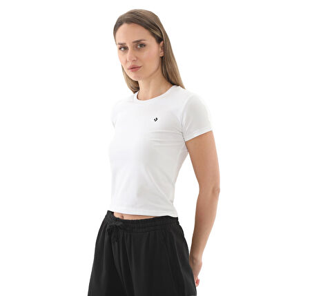 10027252-102 Converse Cropped T-Shırt T-Shirt Beyaz