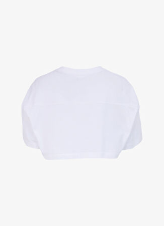 Beyaz Kadın Yuvarlak Yaka Crop Top Baskılı T-Shirt CONVERSE SPORTY CROPPED TEE WHITE