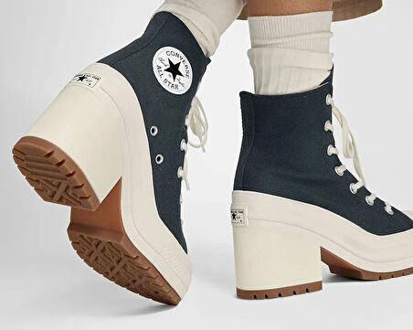 Converse Chuck 70 De Luxe Heel Kadın Günlük Ayakkabı A09386C Siyah