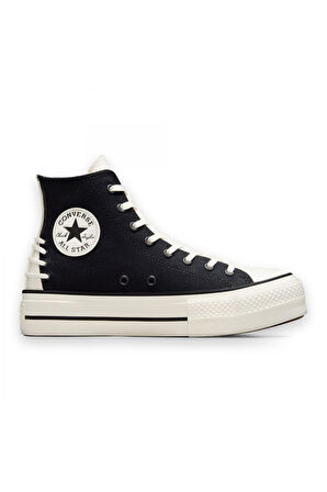Converse A12552C Chuck Taylor All Star Crafted Laces Lift Hi Platform Sneaker Siyah Unisex