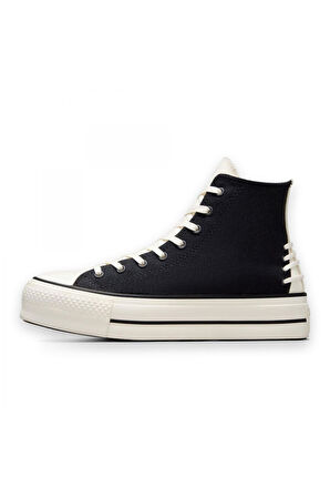 Converse A12552C Chuck Taylor All Star Crafted Laces Lift Hi Platform Sneaker Siyah Unisex