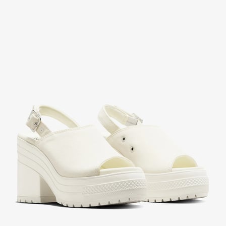 Converse Chuck 70 De Luxe Heel Unisex Krem Platform Sandalet