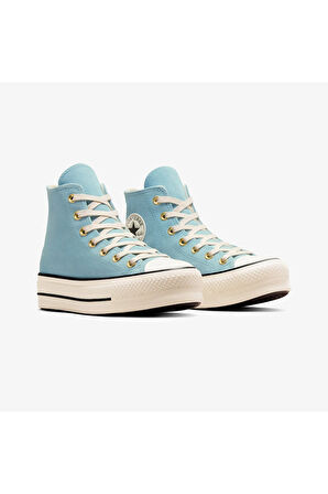 Chuck Taylor All Star Lift Kadın Mavi Süet Platform Sneaker
