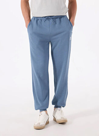 Converse 10023873.480 CONVERSE GO-TO EMBROID Mavi Lastikli Bel Regular Fit Düz Erkek Eşofman Altı