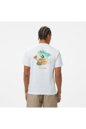 Loose Fit Erkek Grafik Baskılı Beyaz T-Shirt