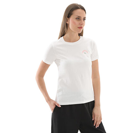 10027379-102 Converse Flower Garden Slım-Fıt T-Shırt T-Shirt Beyaz