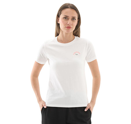 10027379-102 Converse Flower Garden Slım-Fıt T-Shırt T-Shirt Beyaz