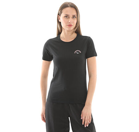 10027379-001 Converse Flower Garden Slım-Fıt T-Shırt T-Shirt Siyah