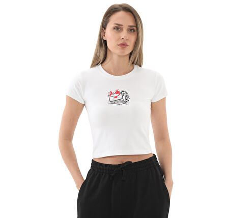 10027383-102 Converse Love Letter T-Shırt Kadın T-Shirt Beyaz