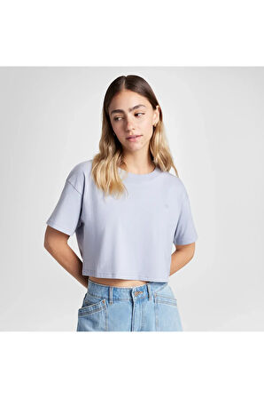 Sporty Boxy Kadın Mor T-Shirt