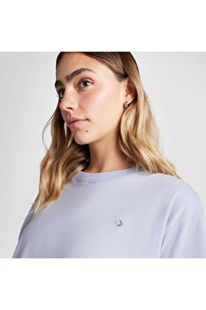 Sporty Boxy Kadın Mor T-Shirt