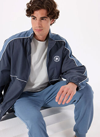 Converse 10027664.403 STARSPRINTER 2.0 COLOR Lacivert Regular Fit Düz Erkek Zip Ceket