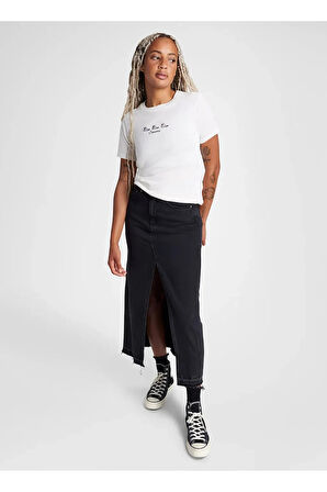 10027753.286 HIGH TOPS t-shirt Krem Yuvarlak Yaka Regular Fit Düz Kadın T-Shirt