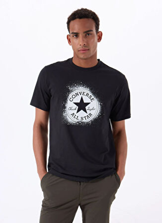 10027998.001 ALL STAR STENCIL T-SHI Siyah Yuvarlak Regular Fit Baskılı Erkek T-Shirt