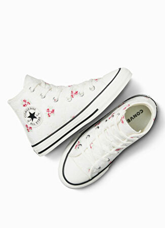 Beyaz Kız Çocuk Kanvas Yürüyüş Ayakkabısı A12636C.103-CHUCK TAYLOR ALL STAR