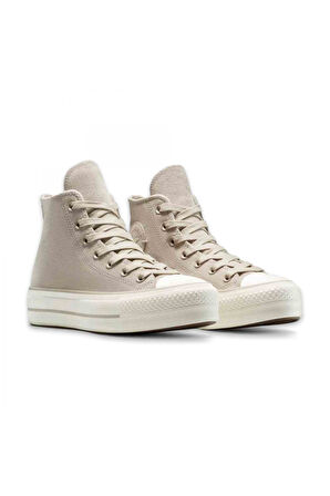 Converse A12966C Chuck Taylor All Star Lift Platform Suede Sneaker Bej Unisex Ayakkabı