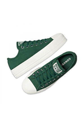 Converse A15533C Chuck Taylor All Star Lift Platform Colorful Suede Sneaker Yeşil Unisex A