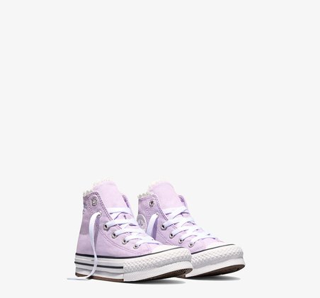 Chuck Taylor All Star EVA Lift Çocuk Çiçek Desenli Lila Sneaker