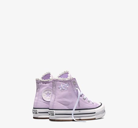 Chuck Taylor All Star EVA Lift Çocuk Çiçek Desenli Lila Sneaker
