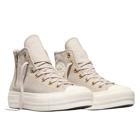 A18386C-K Converse Chuck Taylor All Star Lıft Sıde Zıp Kadın Spor Ayakkabı Krem