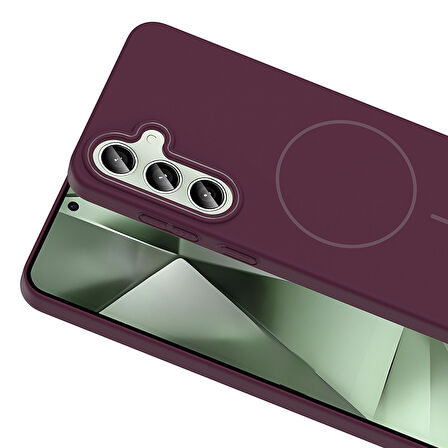 Gpack Samsung Galaxy S24 FE uyumlu Kılıf M-Safe Şarj Özellikli Ruby Kapak