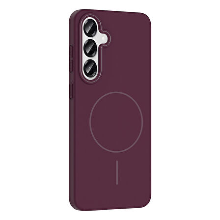Gpack Samsung Galaxy S25 uyumlu Kılıf M-Safe Şarj Özellikli Ruby Kapak