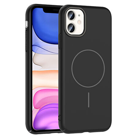 Gpack Apple iPhone 11 uyumlu Kılıf M-Safe Şarj Özellikli Ruby Kapak
