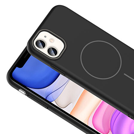 Gpack Apple iPhone 11 uyumlu Kılıf M-Safe Şarj Özellikli Ruby Kapak