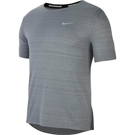 Nike M Nk Df Mıler Top Ss Erkek Gri T-shirt - CU59