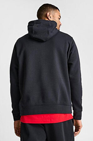 Nike Nsw Clup Hoodie Pull-Over Erkek Siyah Spor Sweatshrit